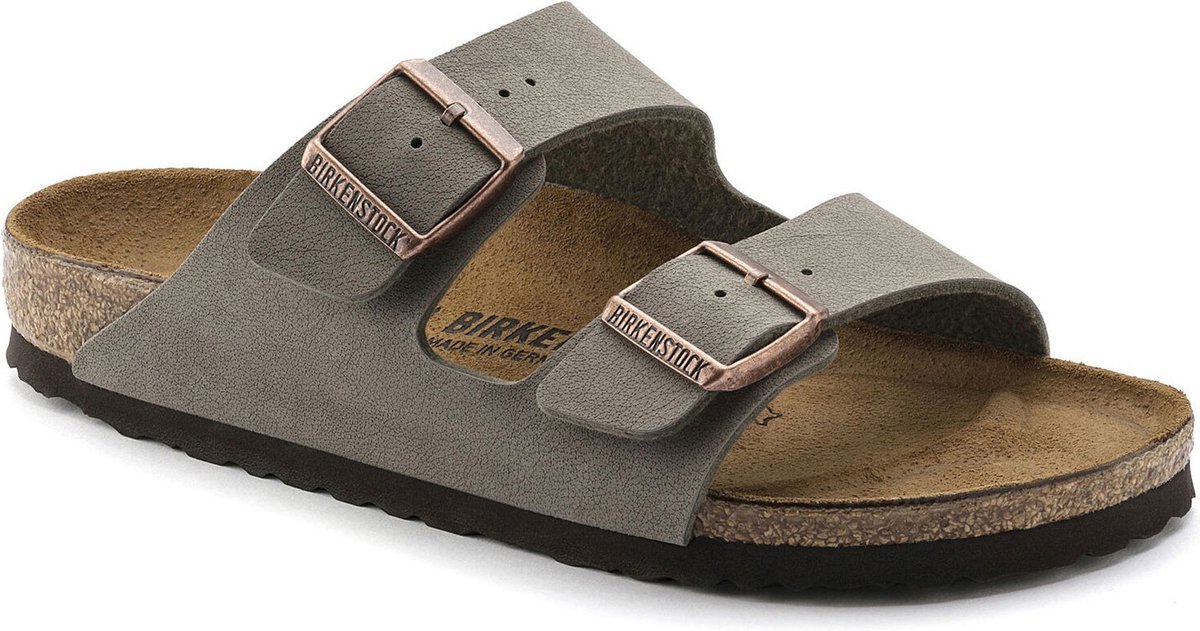 Birkenstock Arizona Narrow Birko-Flor Nubuck T. 37 Gris Unisexe