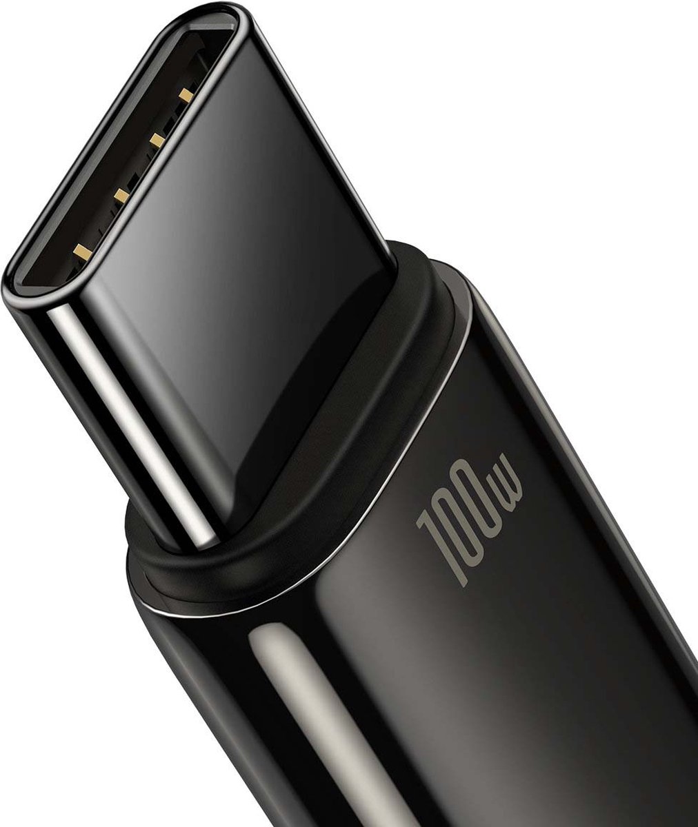 Baseus USB-A - USB-C Snabbladdningskabel 100W, 1m - Svart