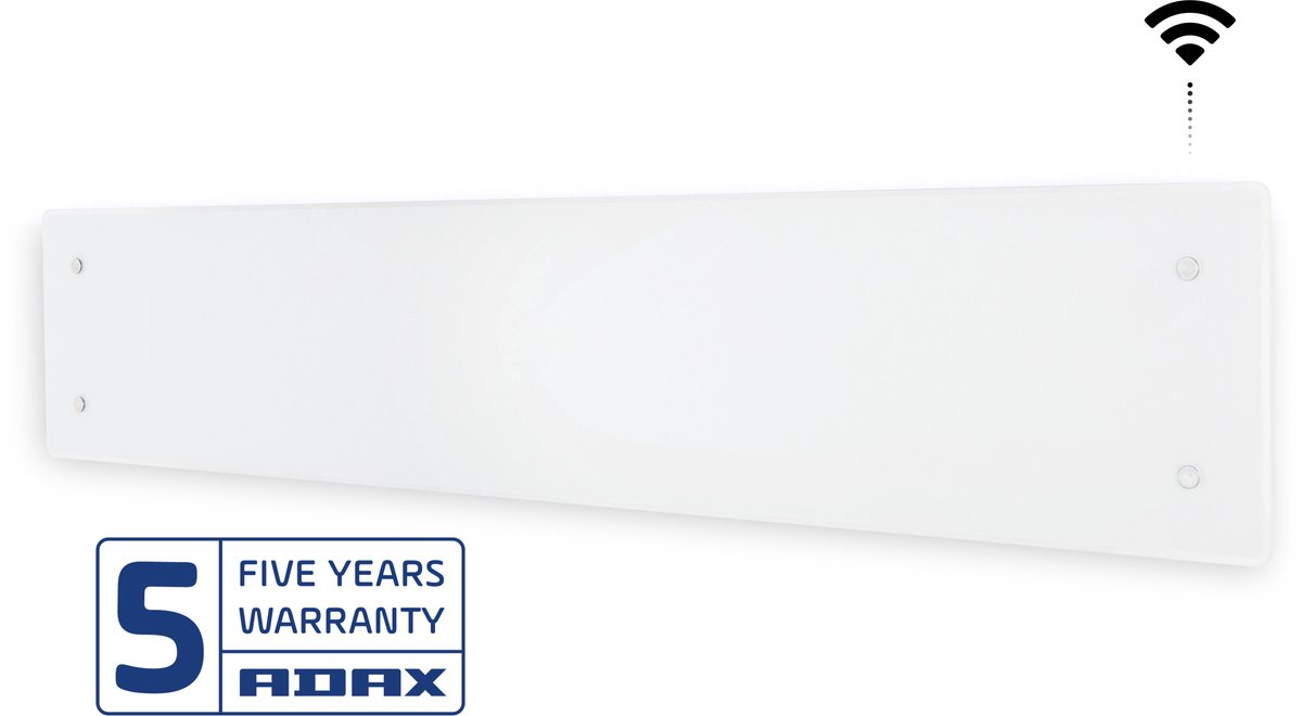 Adax Clea L WiFi Glas Panelelement 600W (vit)