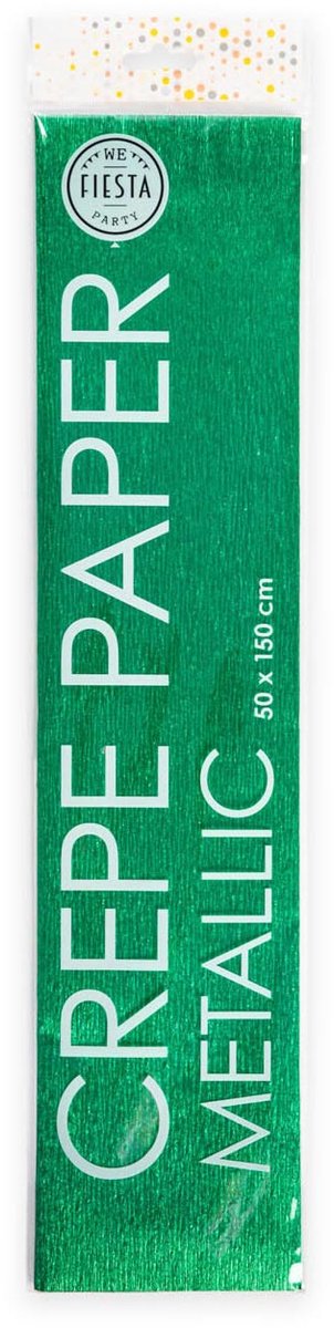 Globos - Metallic Crepe Paper Green 50x150cm