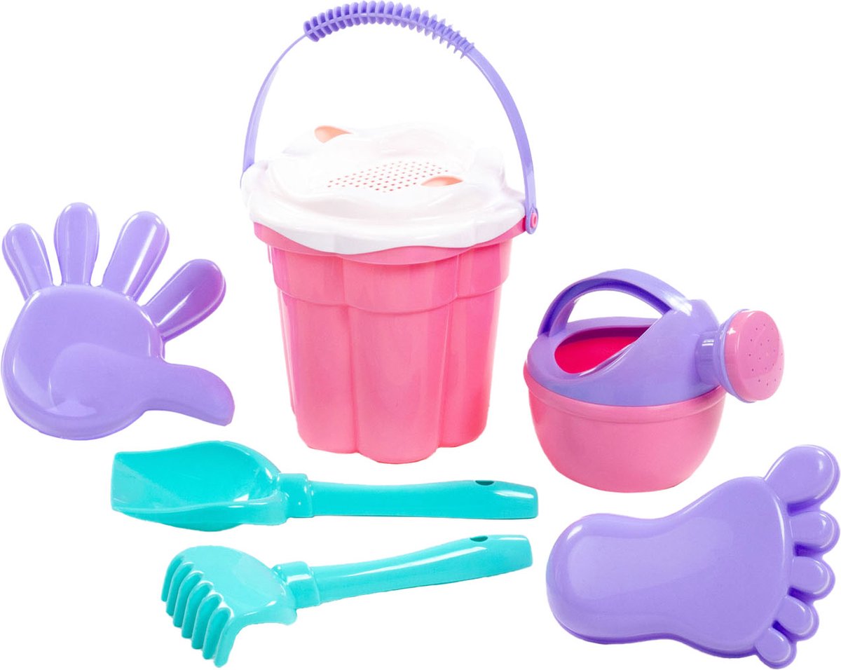 Cavallino Toys Cavallino Classic Bucket Set Pink 7 pieces.