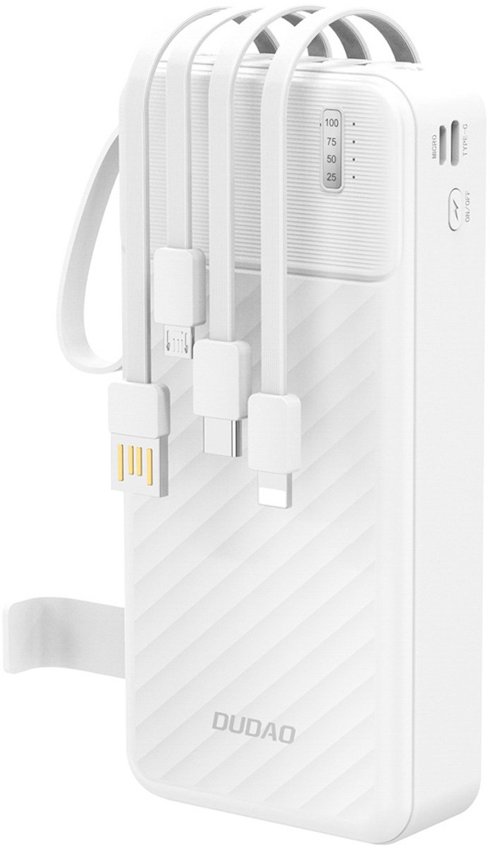Dudao K11 Pro Powerbank with Built-in Cables - 20000 mAh