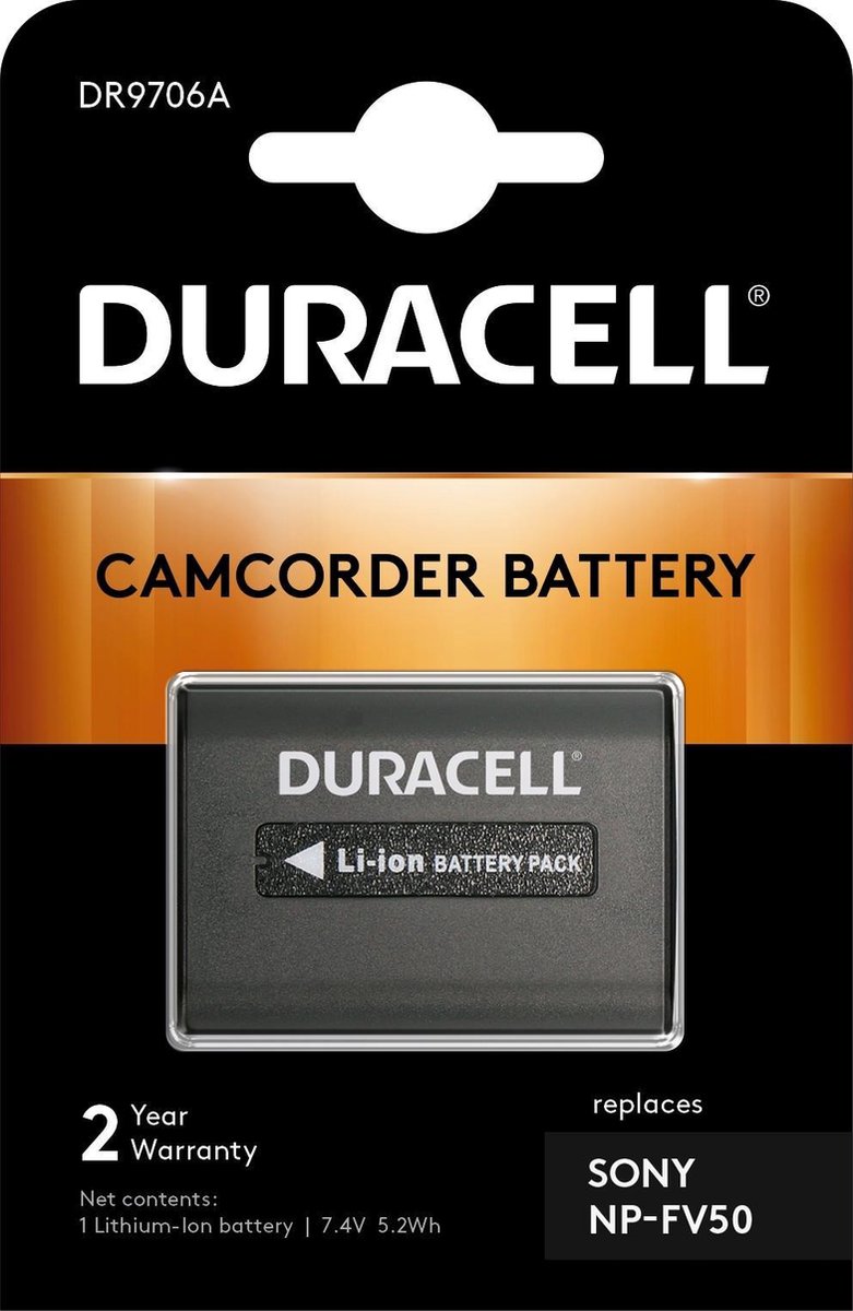 DURACELL DR9706A - videokamerabatteri - Li-Ion