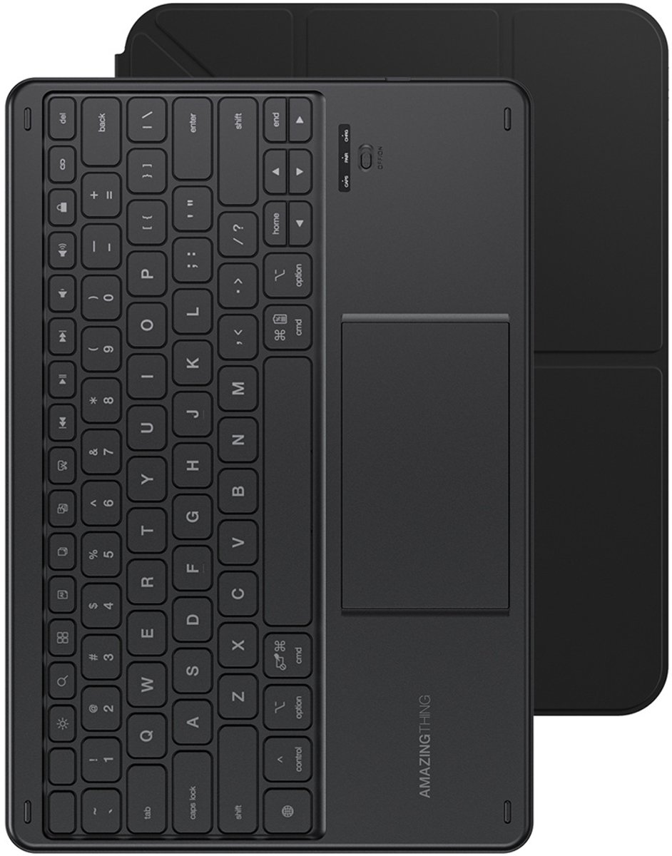 AmazingThing Minimal Case Keylite Combo Keyboard Case for iPad 11" 2022/2025 - Black
