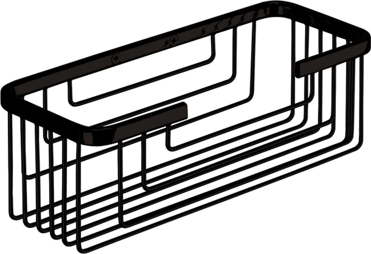 Gedy Rectangular Soap Basket Matte Black