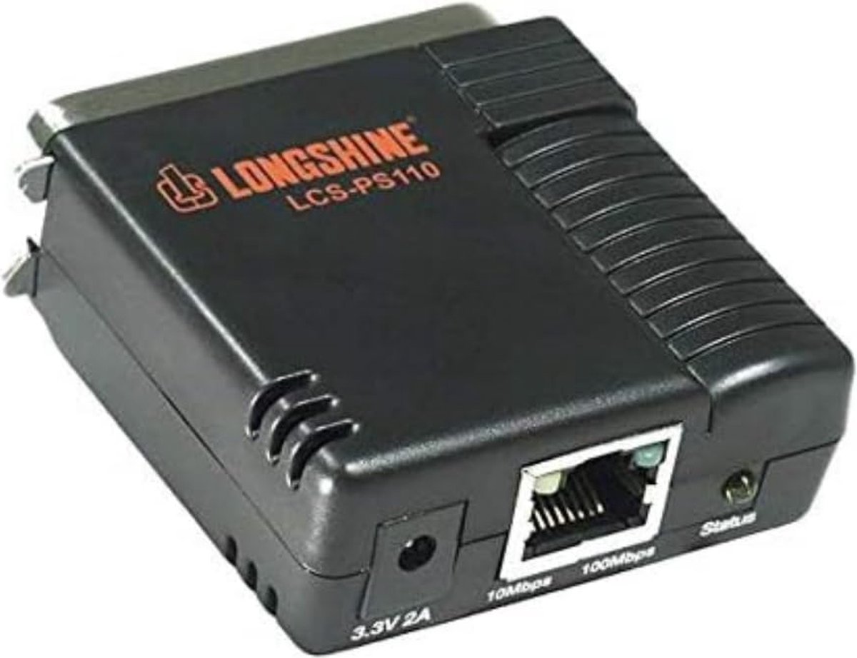 Longshine Printserver 10/100 1x Parallel small/WEB