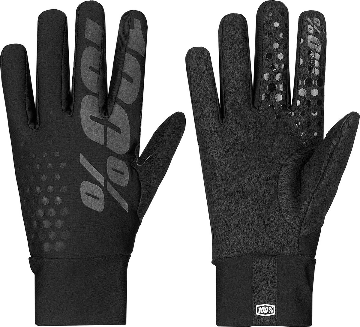 100% Hydromatic Brisker Gloves S black - wasserdichte, warme Bike-Handschuhe