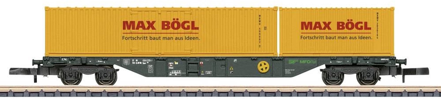 Vagone per il trasporto di container Sgns in scala Z con container Märklin 082642