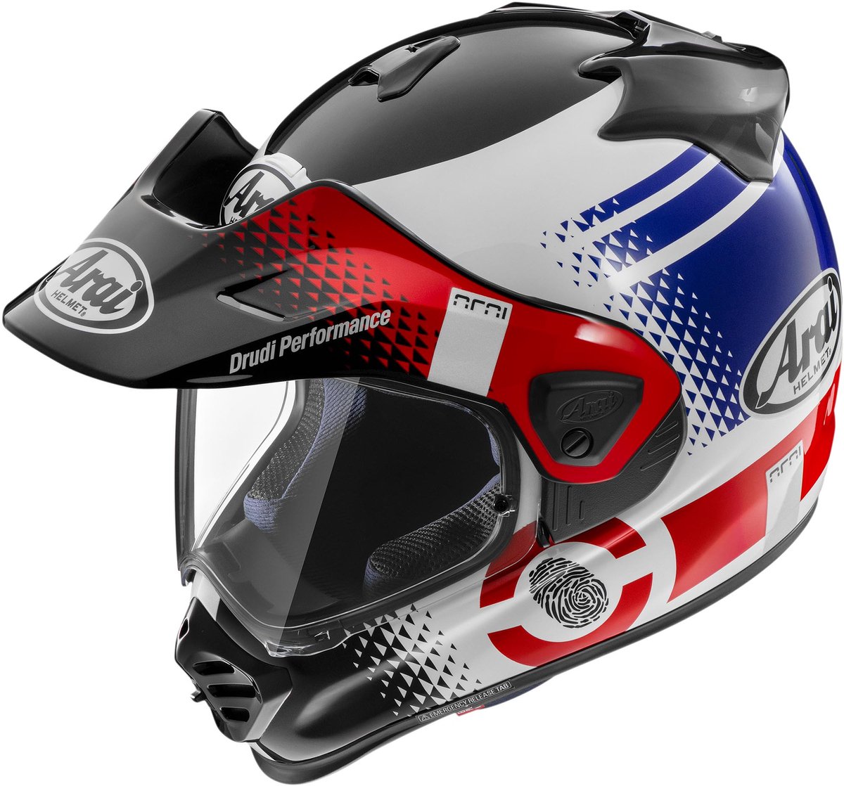 Arai Tour-X5 Graphic Motorcycle Helmet - XL (61-62cm) - Print Multi, Black/red/white