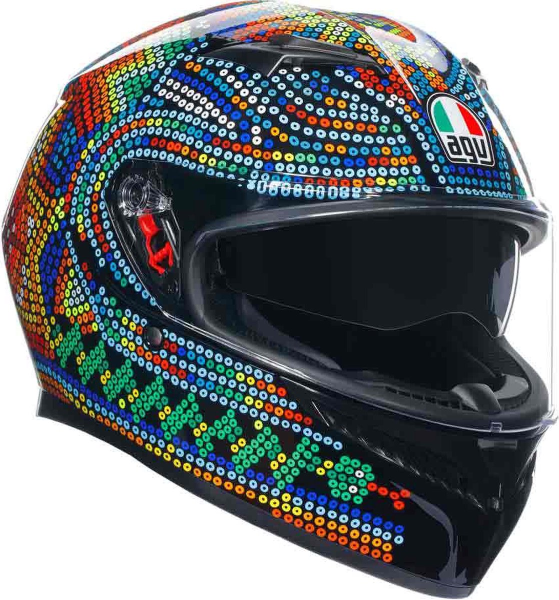 AGV K3 Rossi Winter Test 2018 Replica Helmet - Rossi Winter Test 2018 - Medium (58cm), Blue/green/orange