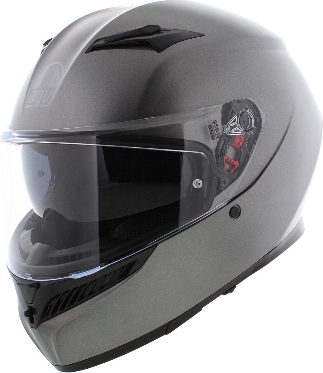 AGV K3 Plain Motorcycle Helmet - M (57-58cm) - Matt Luna Grey, Grey