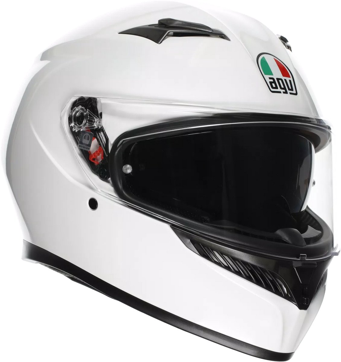 AGV K3 Plain Motorcycle Helmet - L (59-60cm) - Mono White, White