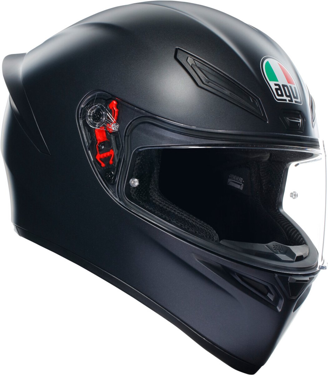 AGV K1-S Plain Motorcycle Helmet - Matt Black - Small (56cm), Black