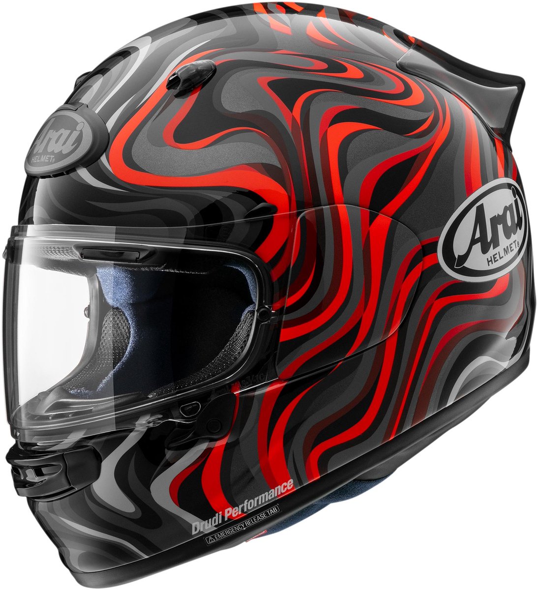 Arai Quantic Graphic Motorcycle Helmet - S (55-56cm) - Swirl Red, Blue/grey/red