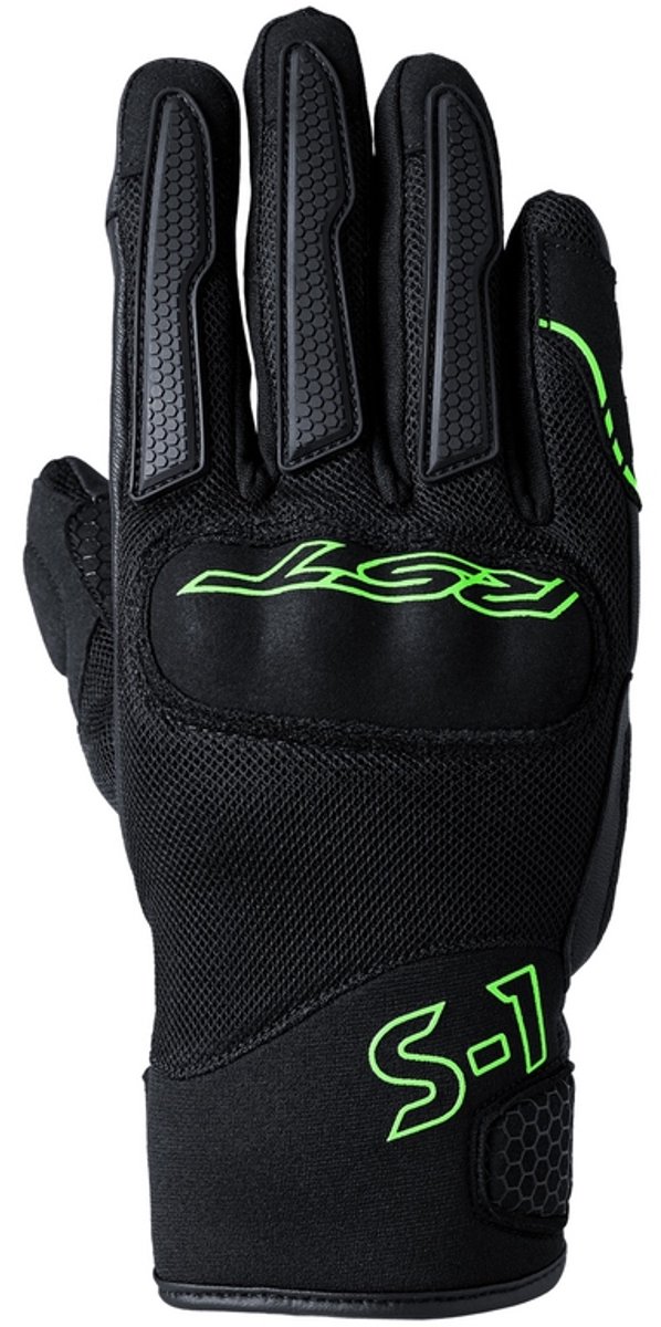RST 3182 S1 Mesh Motorcycle Gloves - Medium - Black / Neon Green, Black/green