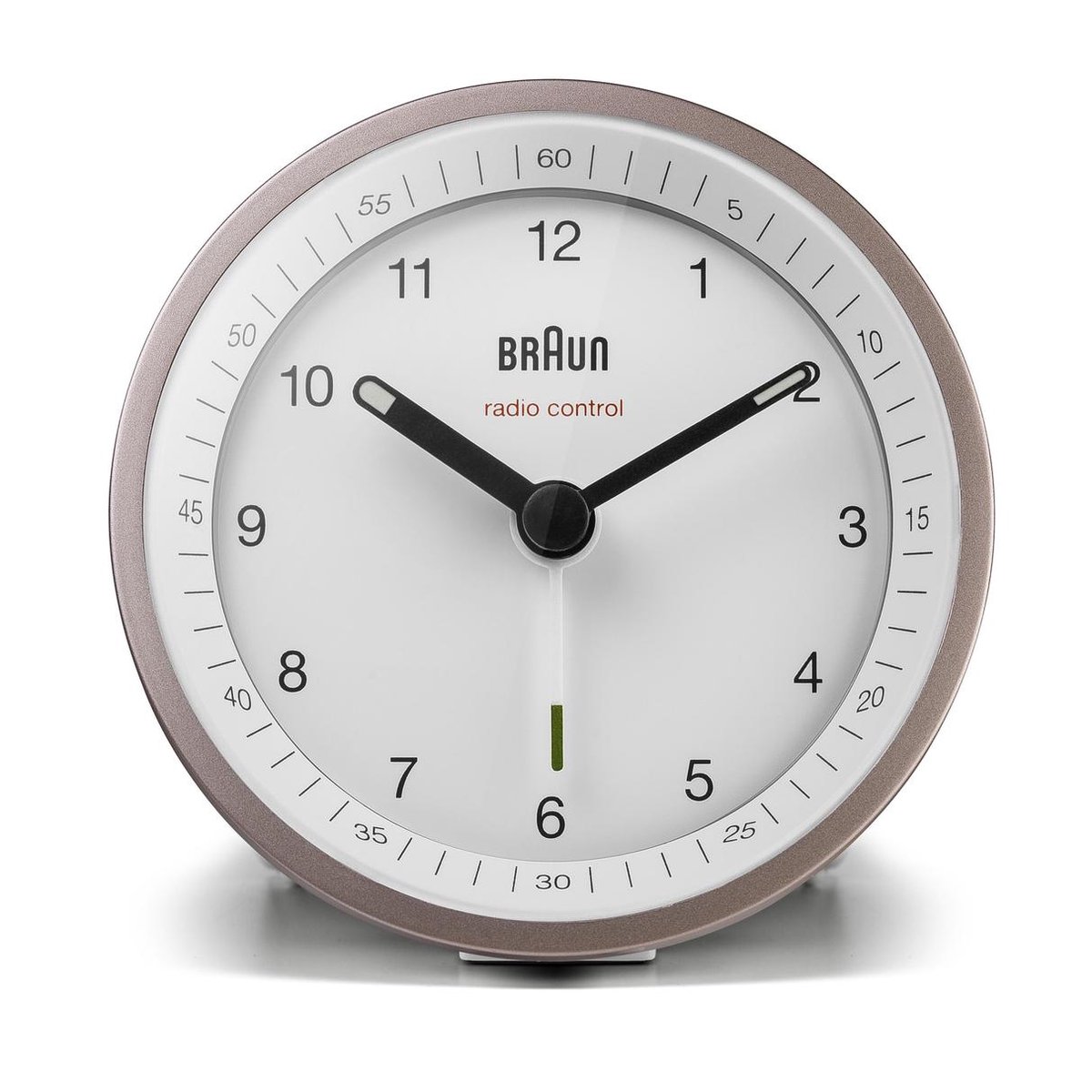 Braun BC07 - alarm clock - round - quartz - desktop - white/pink