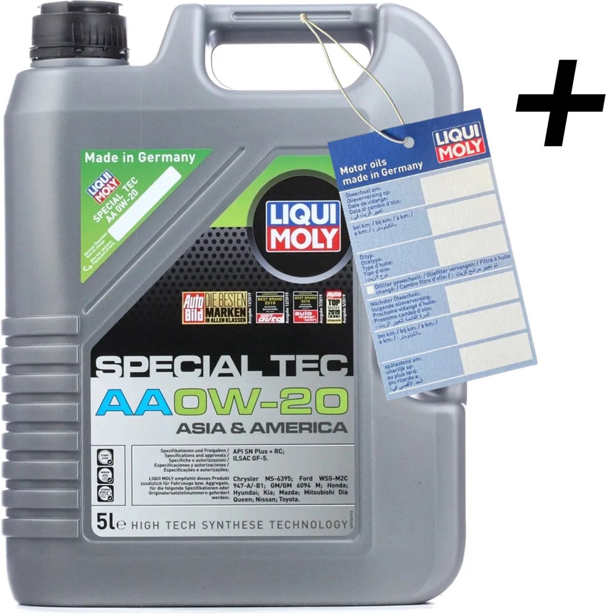 Liqui Moly Special Tec AA 0W20 Synthetic Technology Engine Oil - 5 Litre