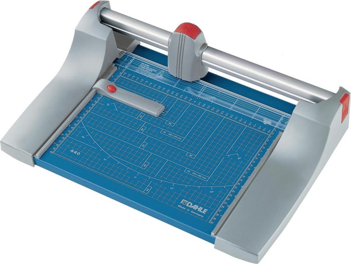Dahle Professional Rollenschneidemaschine A4 360 mm Selbstschärfendes Stahl-Rundmesser Blau 35 Blatt