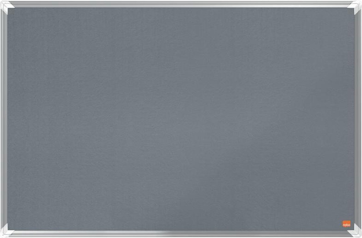Nobo Premium Plus Filz Pinnwand Wandmontage 90 (B) x 60 (H) cm Aluminium Grau