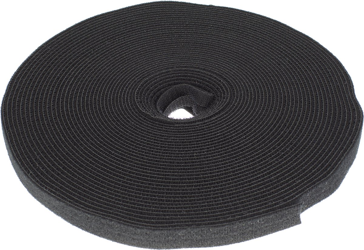 ACT Klett-Kabelbinder CT4041 Schwarz 1.2 cm x 25’000 mm 25 m