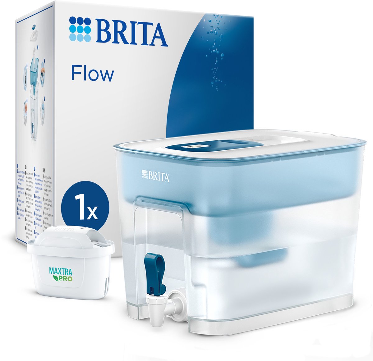 BRITA Flow MAXTRA PRO 125356 Wasserfilter Kanne 5,2 L Petrol Blau, Weiß