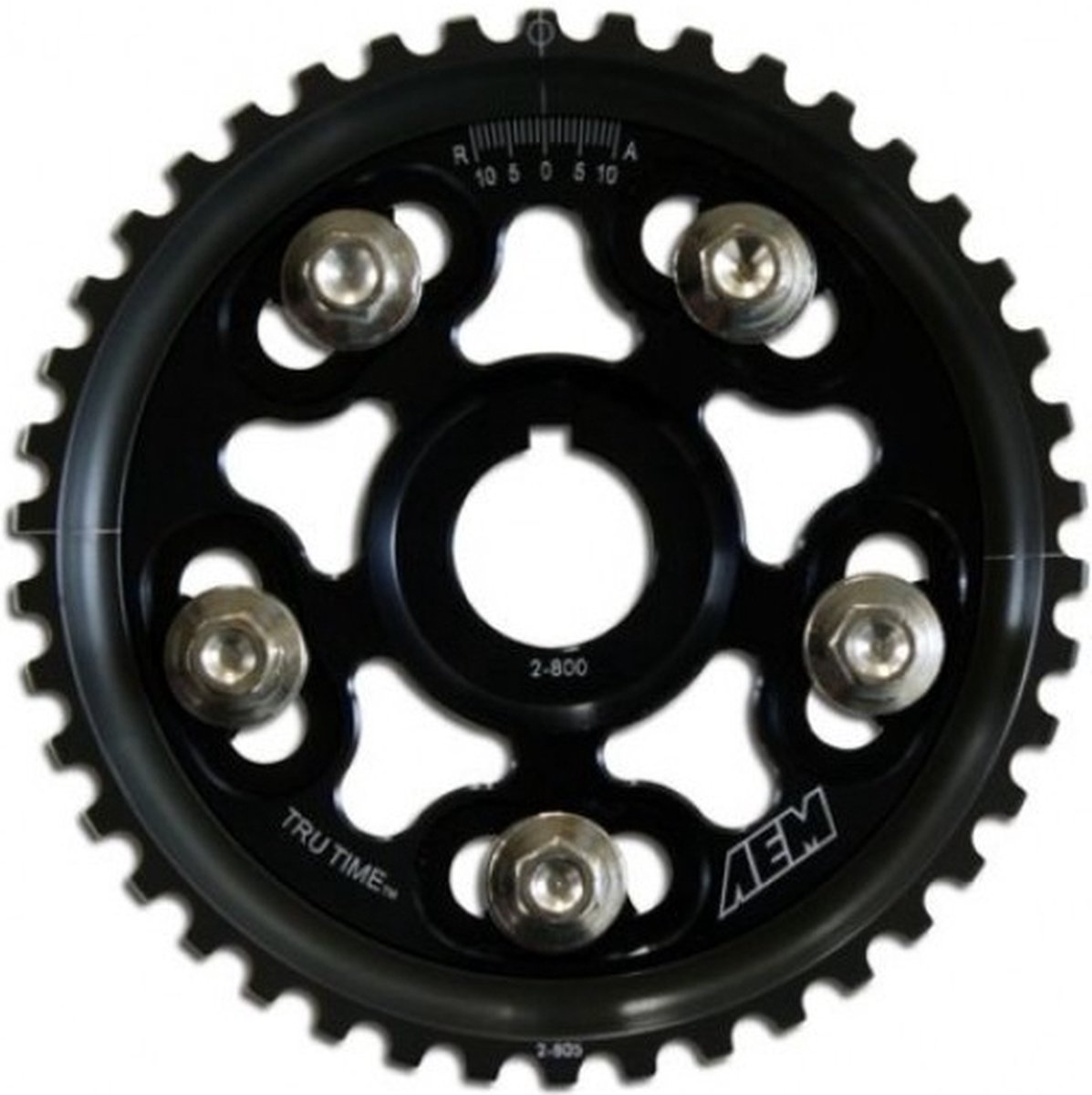 AEM Electronics Tru-Time Adjustable Cam Gear - Black - 5 Bolt