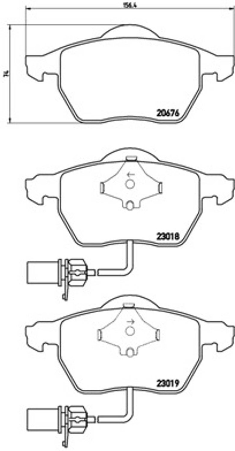 Brembo OE Replacement Brake Pads - Audi A4 2.0 2002 Front Pads P.85.085