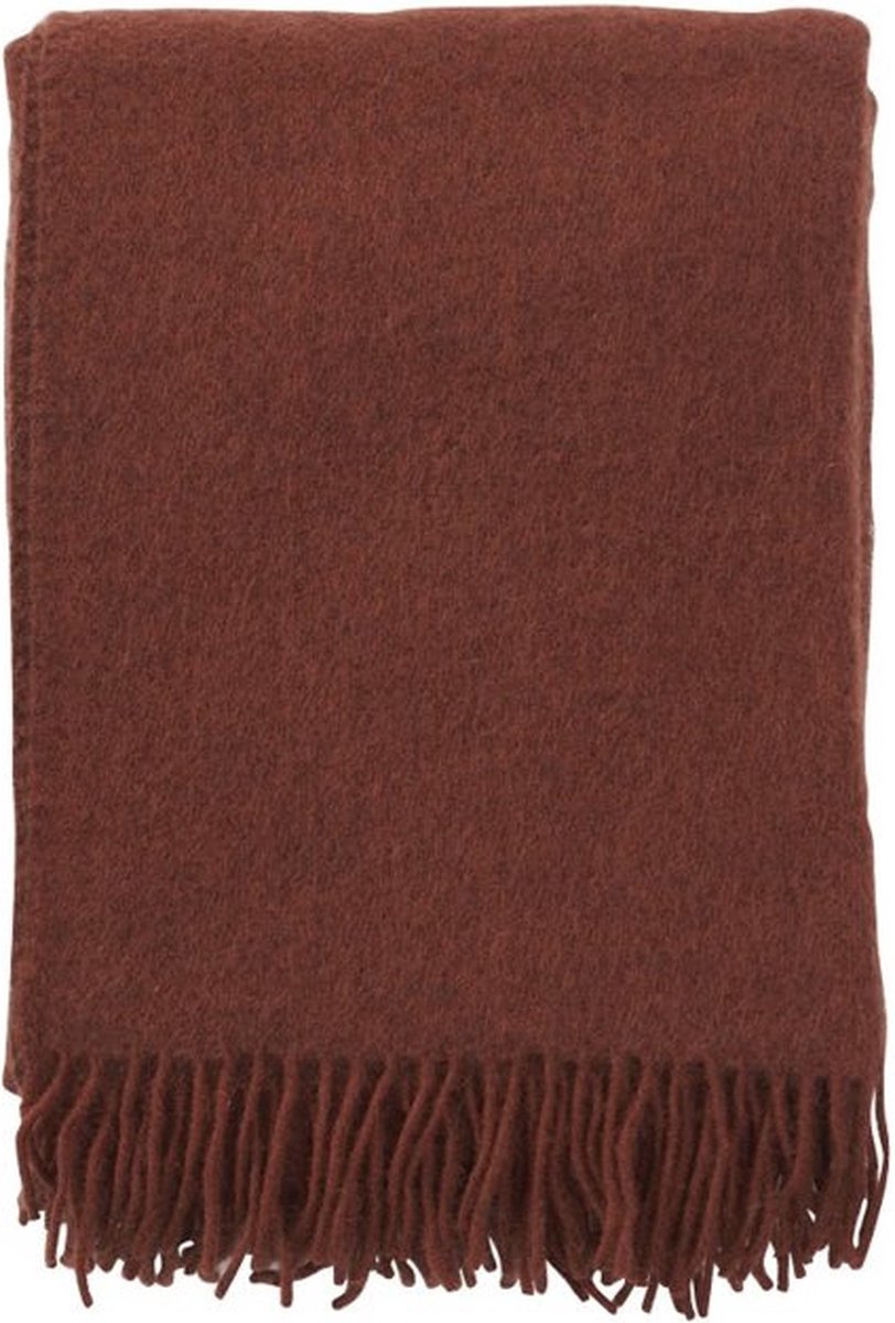 Klippan Yllefabrik Plaid en laine Gotland 130x200cm Rust