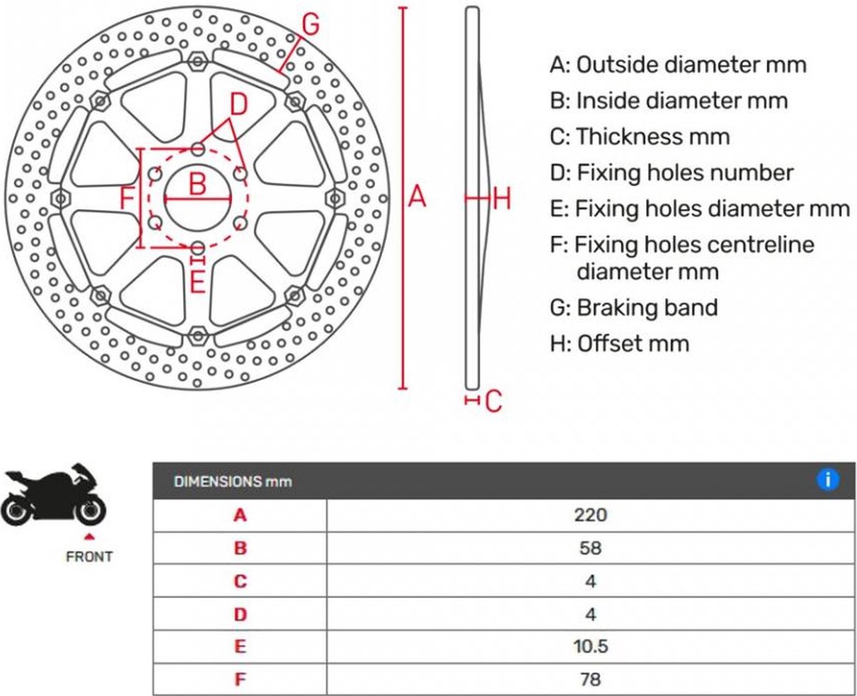 Ferodo FMD0463R Solid Brake Disc