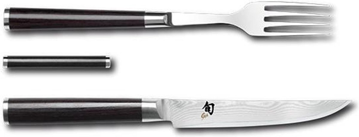 KAI Ensemble de couteau et fourchette Kai Shun Classic Chrome-noir