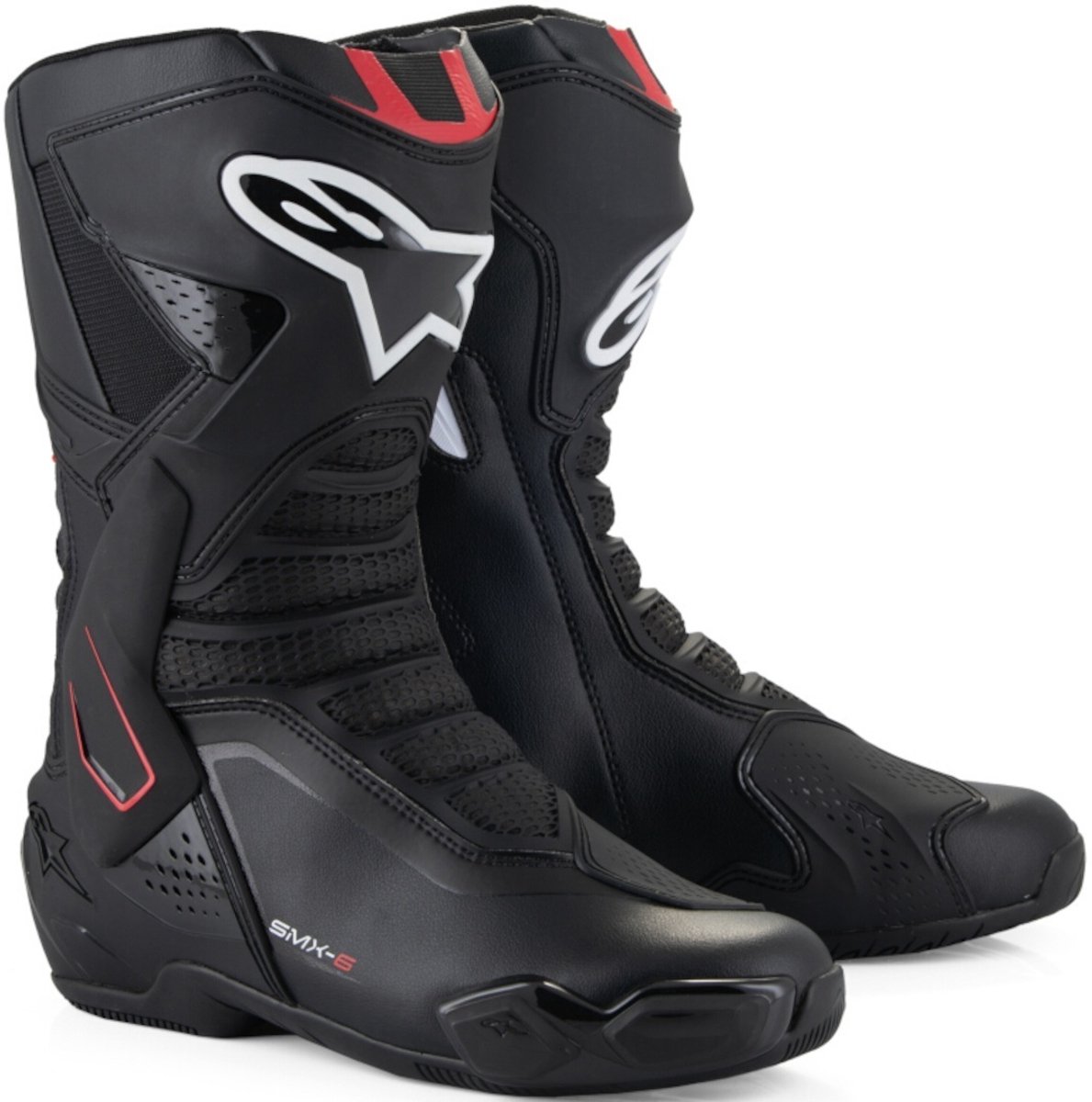 Alpinestars SMX-6 V3 Motorcycle Boots - UK 10 / Eur 45 - Black / White / Red, Black/red/white