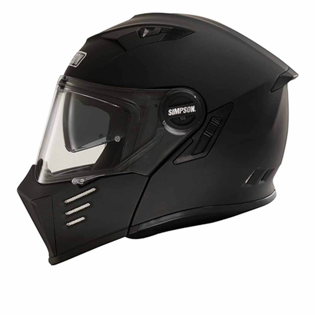 Simpson Darksome Plain Motorcycle Helmet - X-Large (60-61cm) - Matt Black, Black