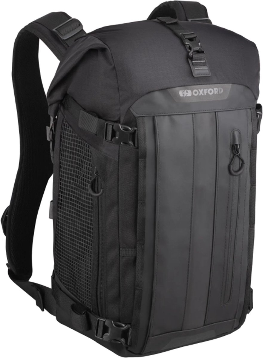 Oxford Atlas B-30 Advanced Motorcycle Backpack - Black, Black
