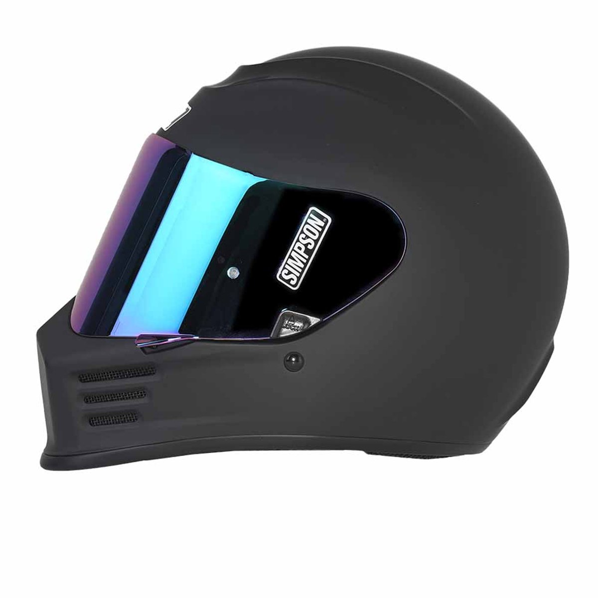 Simpson Speed Plain Motorcycle Helmet - 2X-Large (63-64cm) - Matt Black, Black