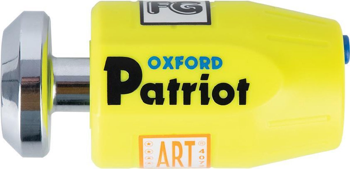 Oxford Patriot Disc Lock - Yellow, Yellow