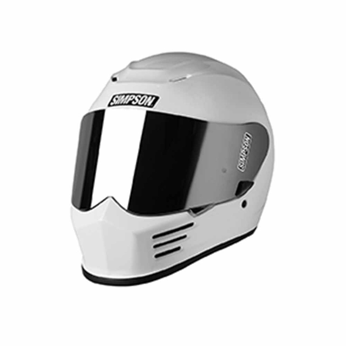 Simpson Speed Plain Motorcycle Helmet - X-Small (53-54cm) - White, White