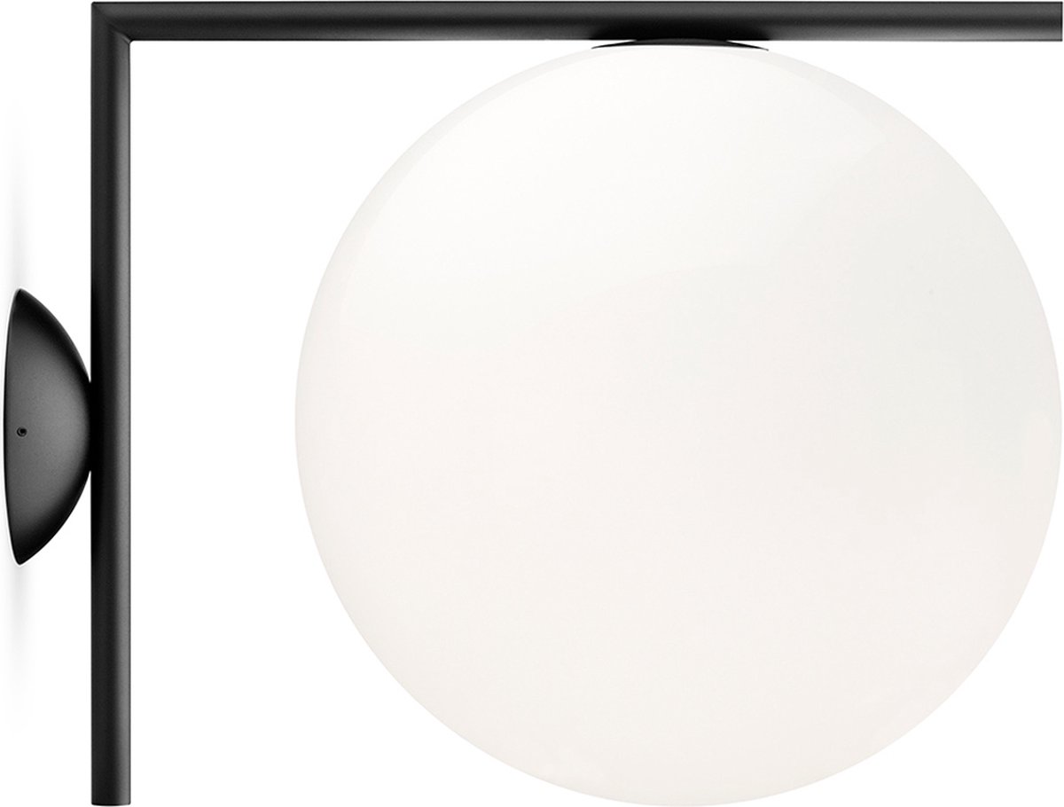Flos Lámpara de pared IC lights C/W2 Negro, opal