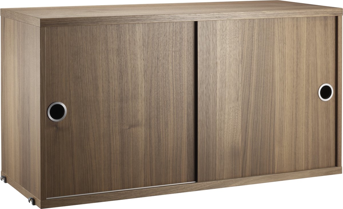 String Cabinet con puertas correderas String Nogal, 78x30 cm