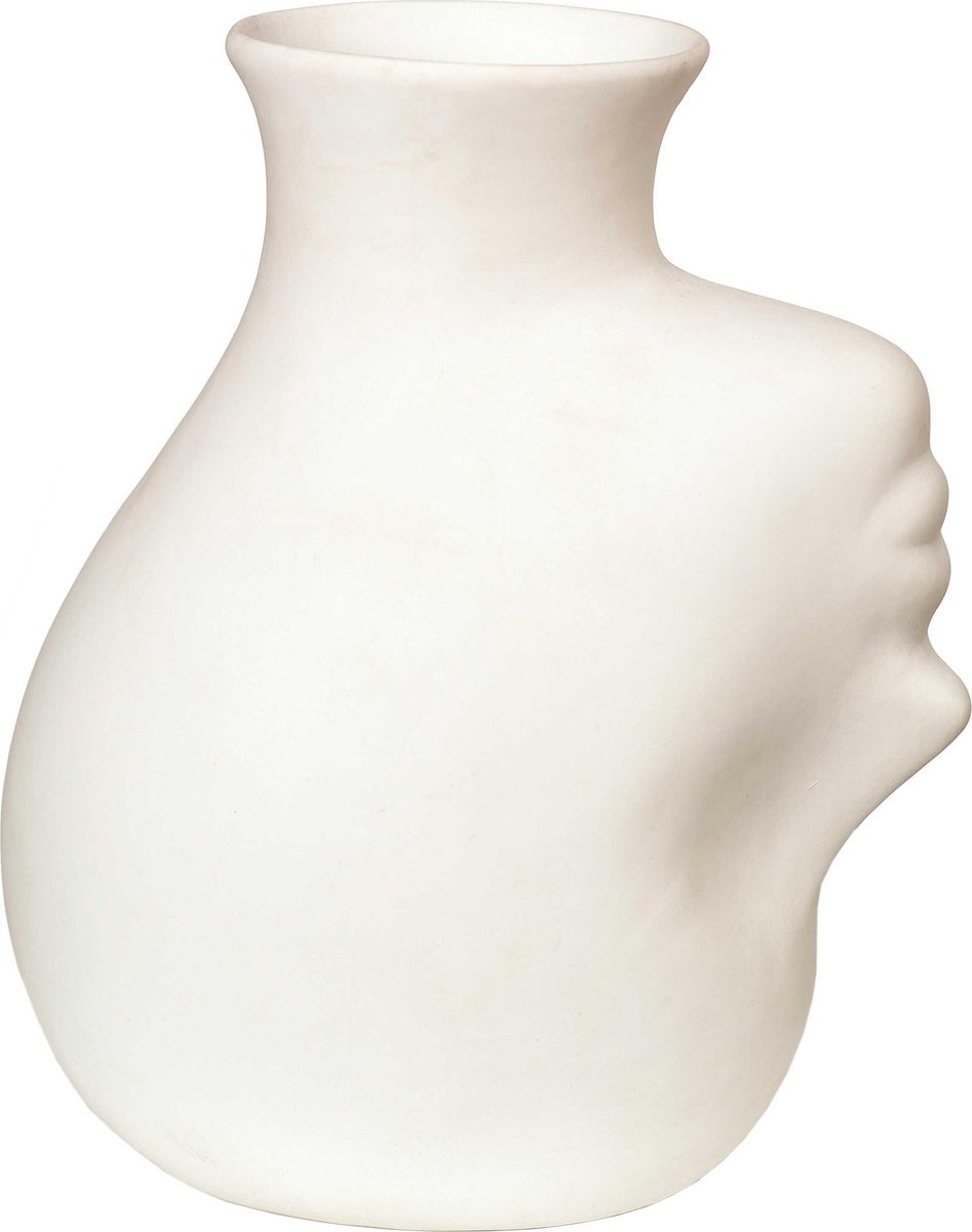 POLSPOTTEN Vaso Upside-Down Head 25 cm Bianco