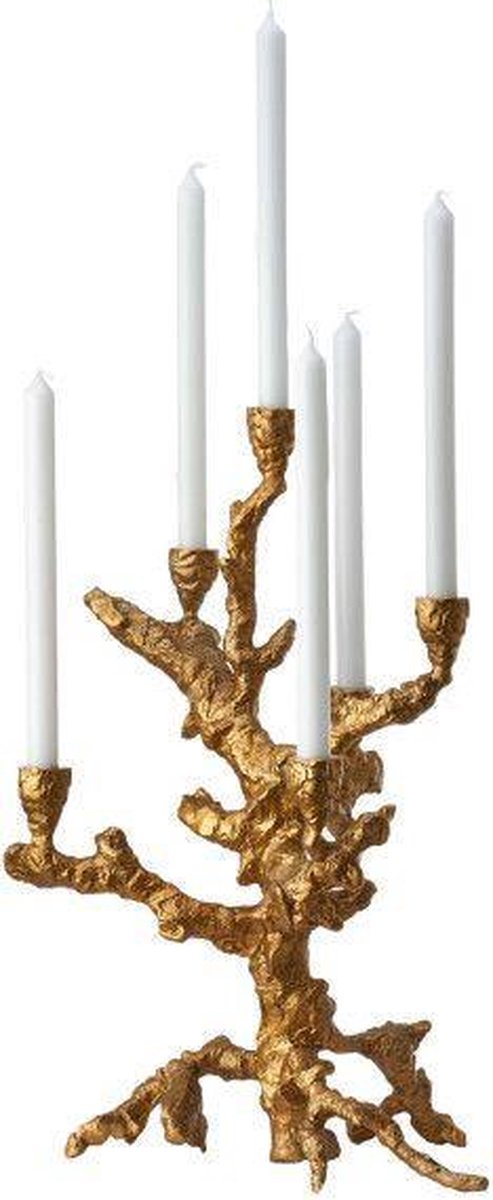 POLSPOTTEN Portavelas Apple tree L 53 cm Dorado