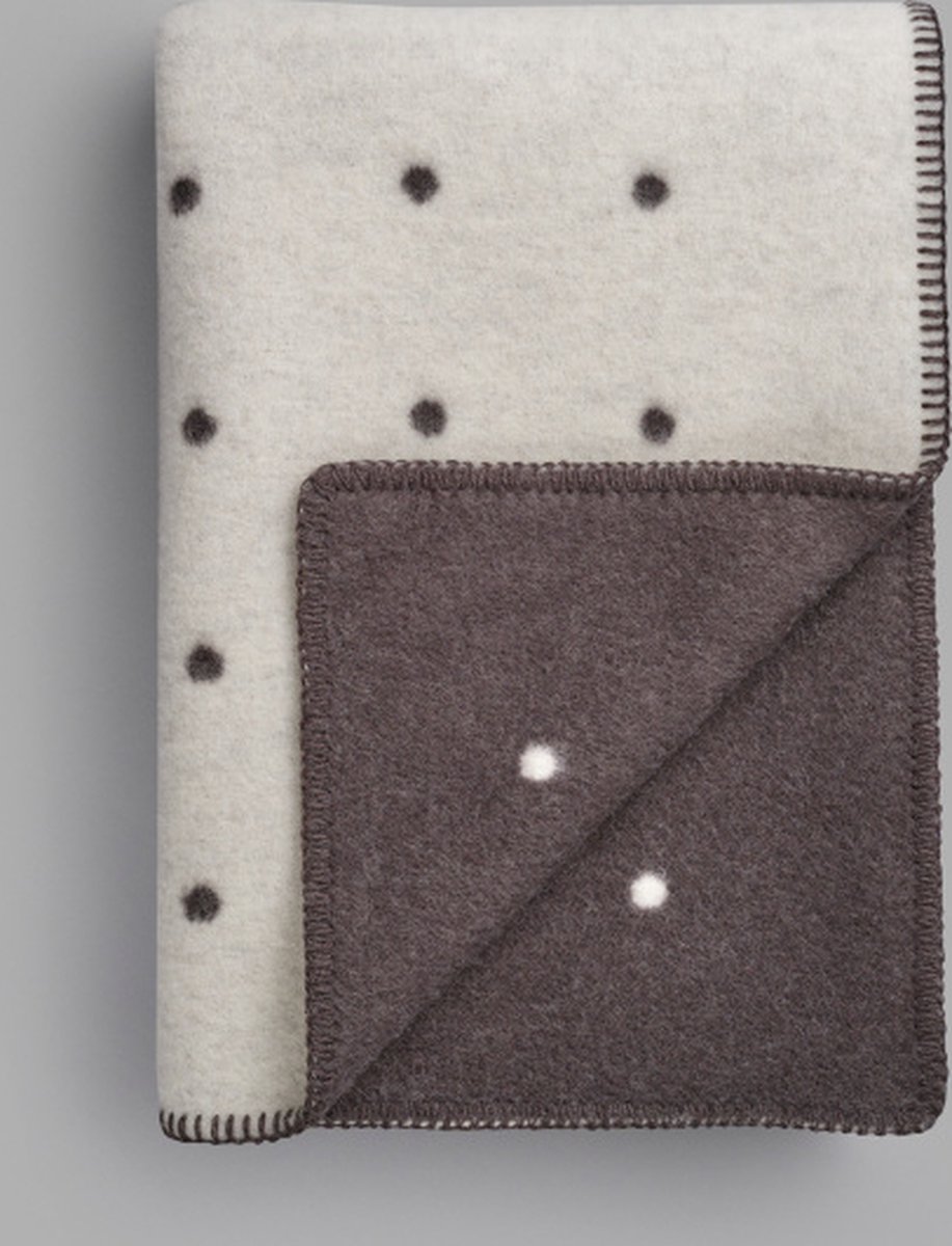 Røros Tweed Manta Pastille 135x200 cm Black and white
