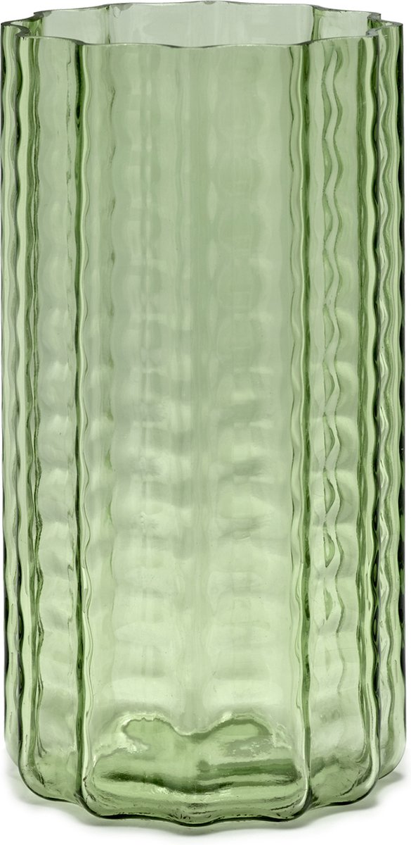 Serax Jarrón Waves 02 28 cm Green-clear