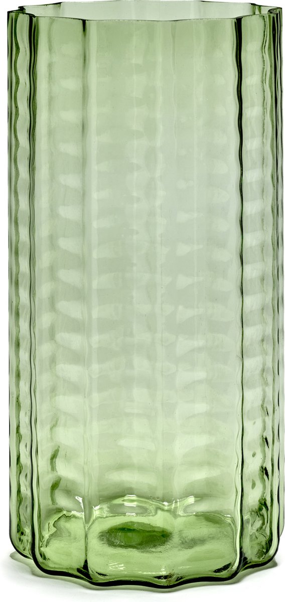 Serax Jarrón Waves 03 35 cm Green-clear
