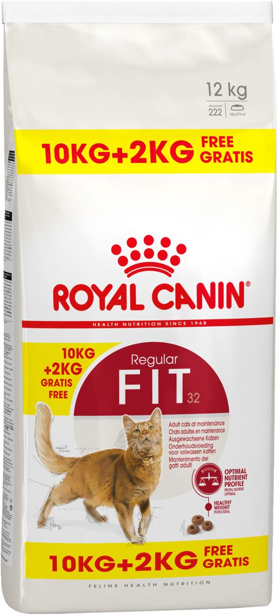 Royal Canin 12 kg ração para gatos em promoção: 10 + 2 kg grátis! - Regular Fit