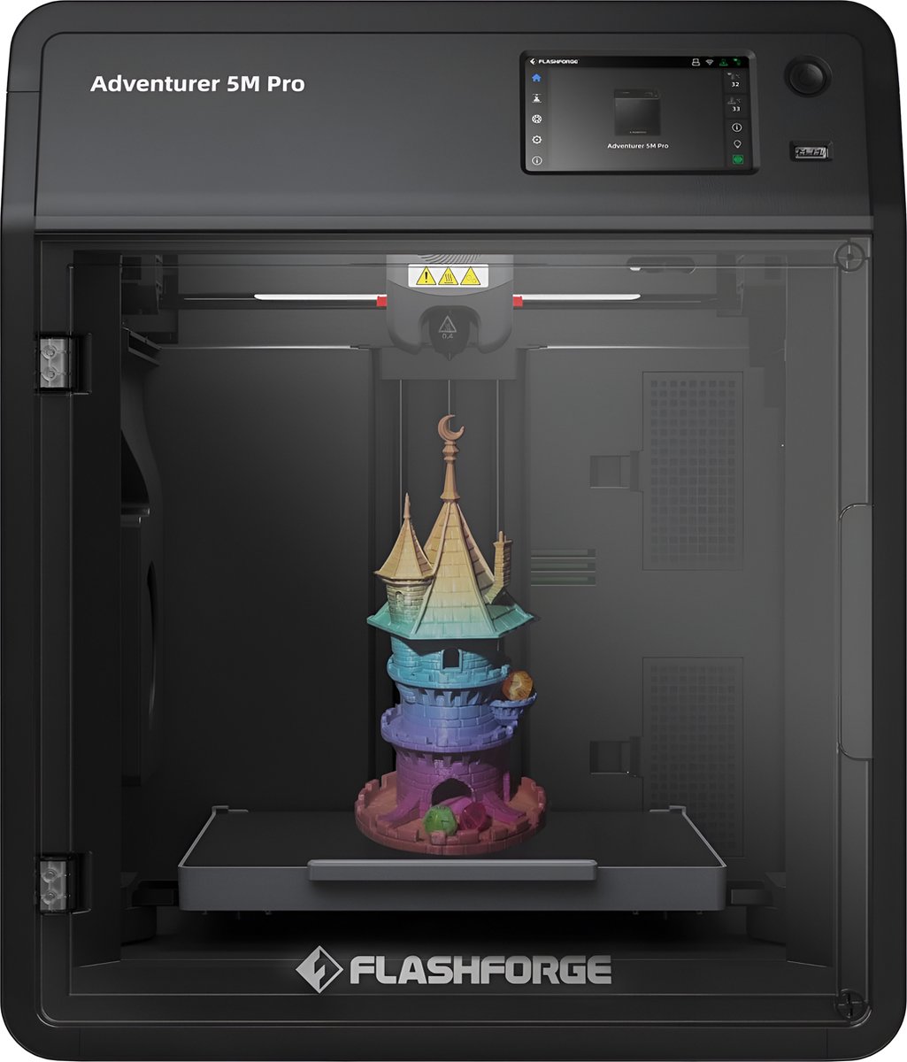 FlashForge Adventurer 5M Pro 3D Printer FDM - 3D-skrivare - Akrylnitrilbutadenstyren (ABS)
