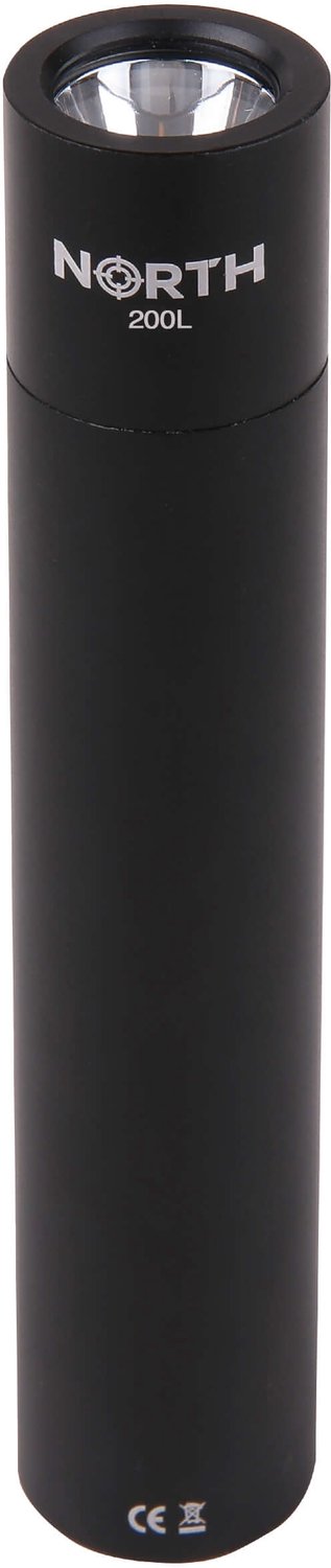 NORTH Flashlight 200 Lumen Black Aluminium 2W 3450Mah