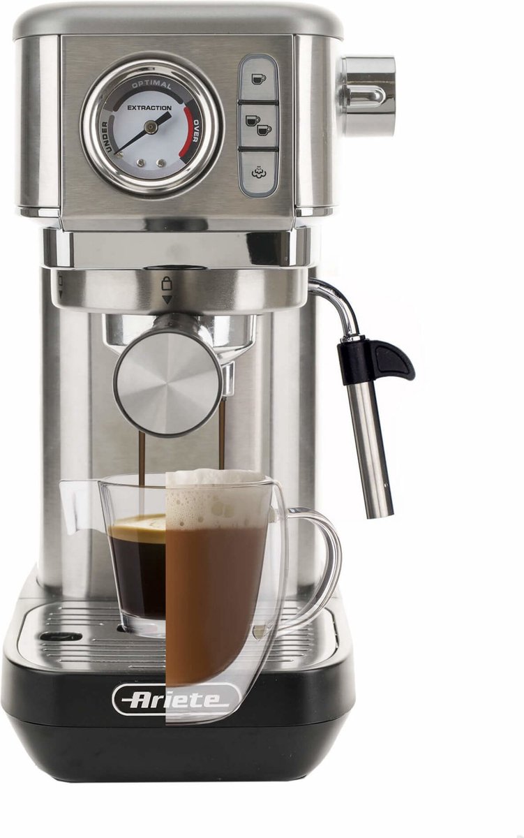 Ariete 1380 - coffee machine with cappuccinatore - 15 bar - silver