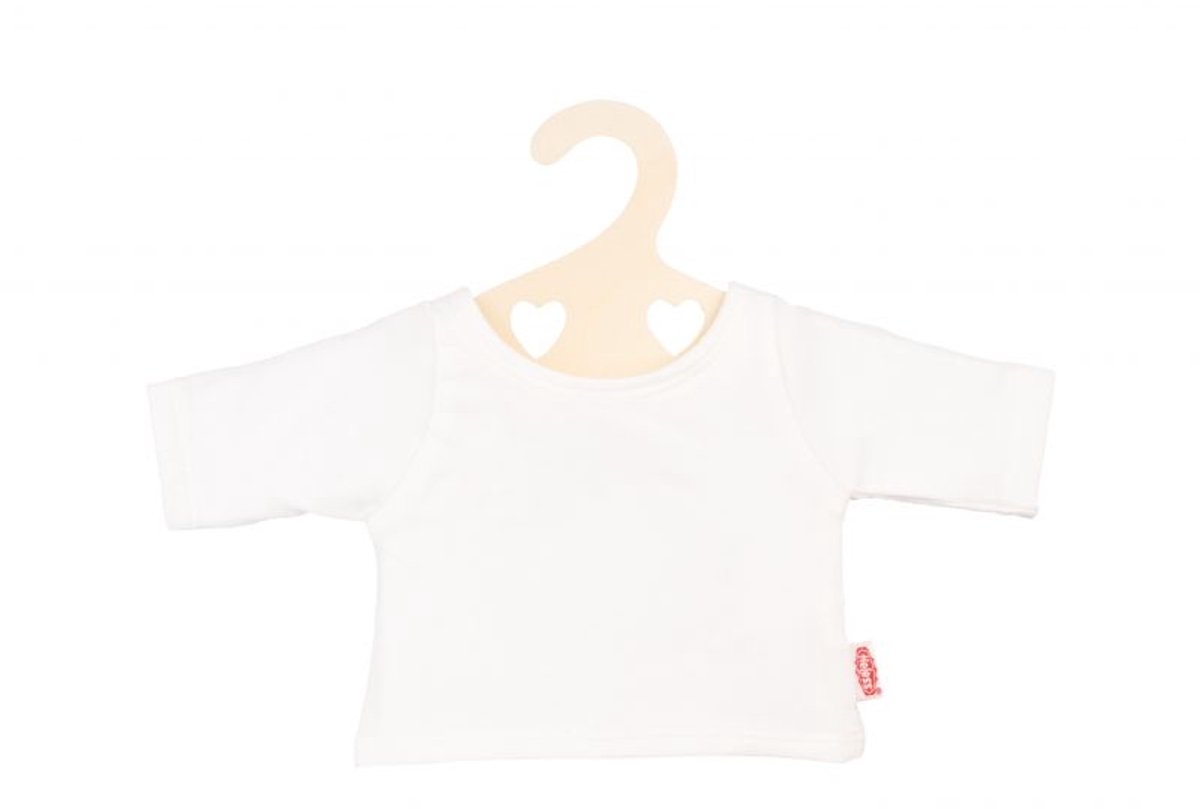 Heless Doll T-Shirt White on Clothes Hanger size 35-45 cm
