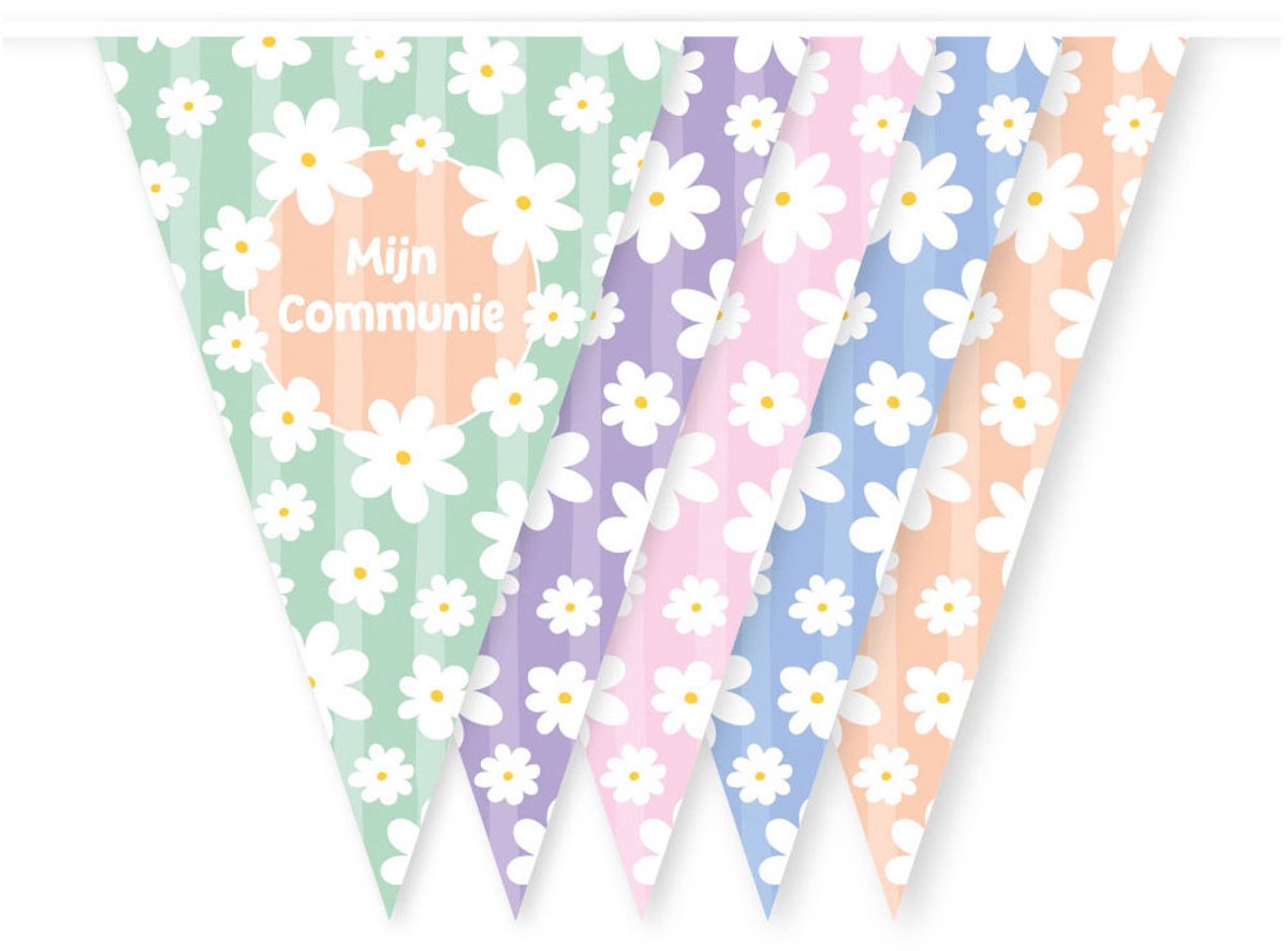 Globos Daisies My Communion bunting - 10m