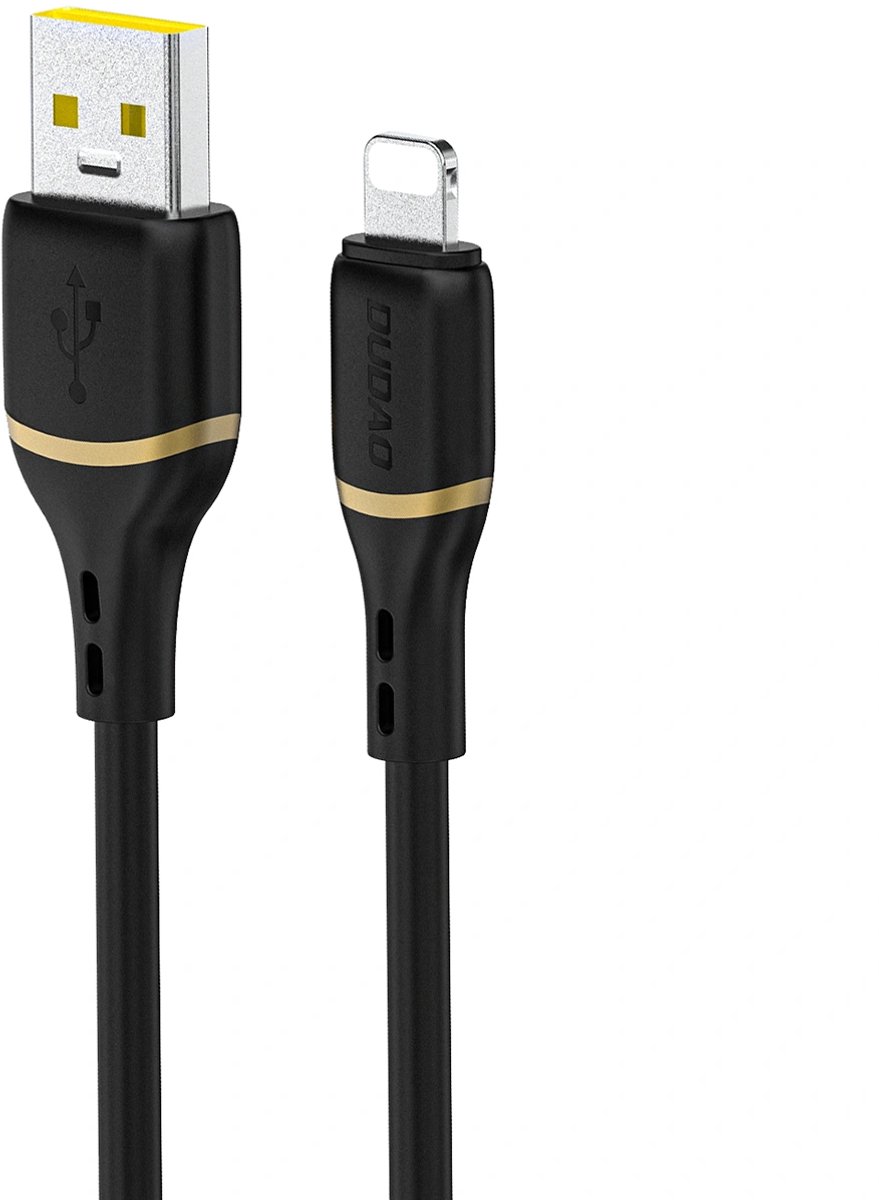 Dudao L25L 30W USB-A Cable - Lightning with Soft Silicone Braided Lightning 1m - Black